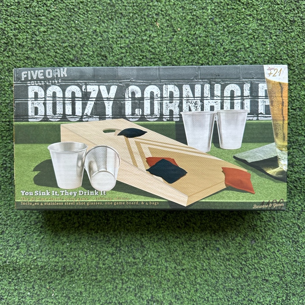 Five Oak Collective Boozy Cornhole You Sink It, They Drink It!  Adult Party Game
